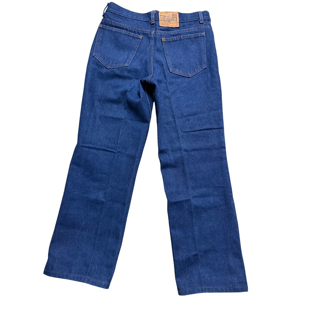 Vintage Sears Perma-Presto Jeans Mens 32x29 Husky Dark Wash Straight Leg Denim